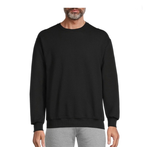 Athletic Works Men's Black Fleece Crewneck Sweatshirt, Size XL - Picture 3 of 9
